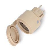 Shelly Outdoor Plug S Gen3 - smart outdoor WiFi/Bluetooth/Matter socket with energy measurement - mocha