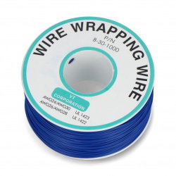 Insulated PVC Coated 30AWG Wire Wrapping Wires Reel 656Ft - blue