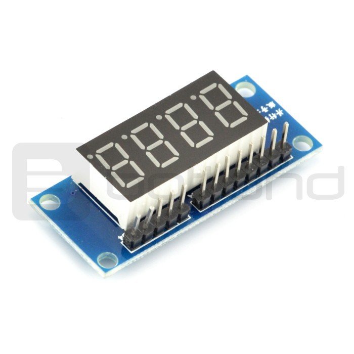 Module 4 x 7-segment display and anode - 4 mounting holes