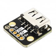 Module with USB Type-A socket - connector for breadboard - PiHut 106576