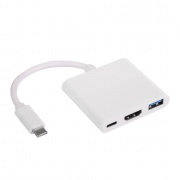USB-C to USB-A 3.0, USB-C, and HDMI 4K Hub - Akyga AK-AD-57