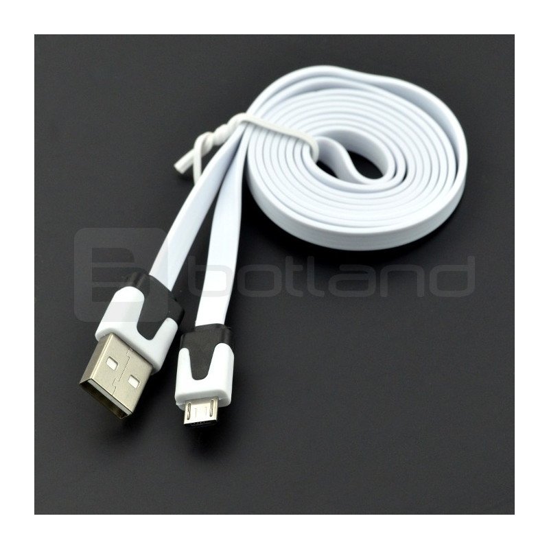 USB cable A - microUSB Blow flat - 1 m