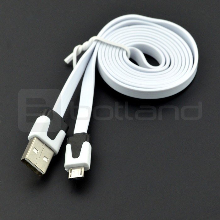 USB cable A - microUSB Blow flat - 1 m