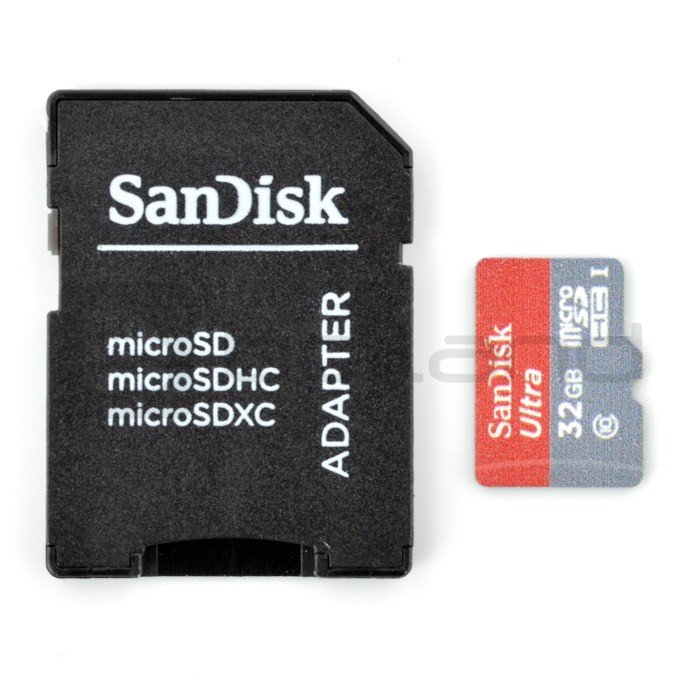 SanDisk Ultra micro SD / SDHC 32GB UHS-I Class 10 memory card with adapter