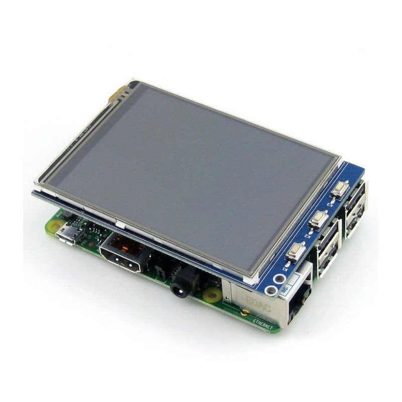 TFT 3.2" 320x240px GPIO resistance LCD touch screen for Raspberry Pi 2/B+