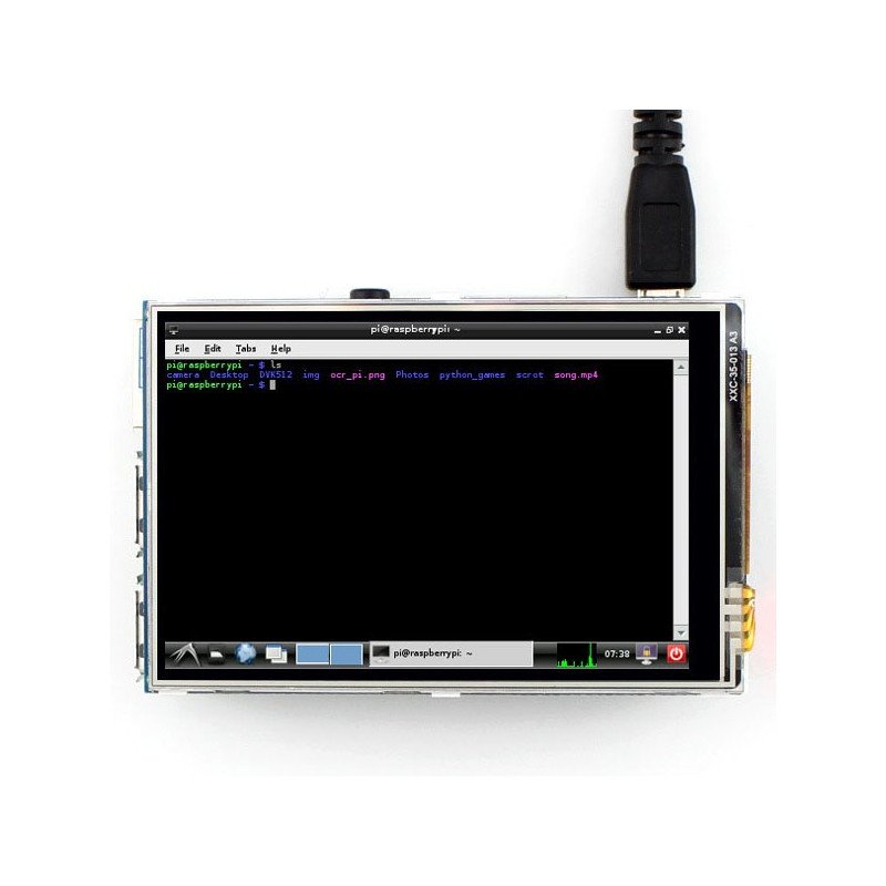 Resistive touch screen TFT LCD display 3,5" 320x240px GPIO for Raspberry Pi 2/B+