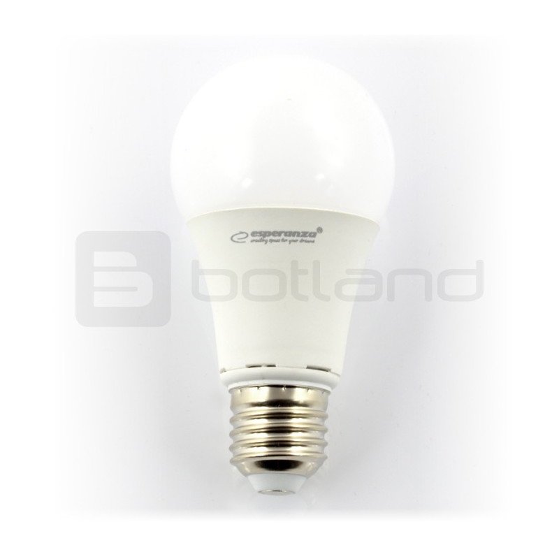 Esperanza LED bulb, milk bubble, E27, 10W, 900lm, heat colour