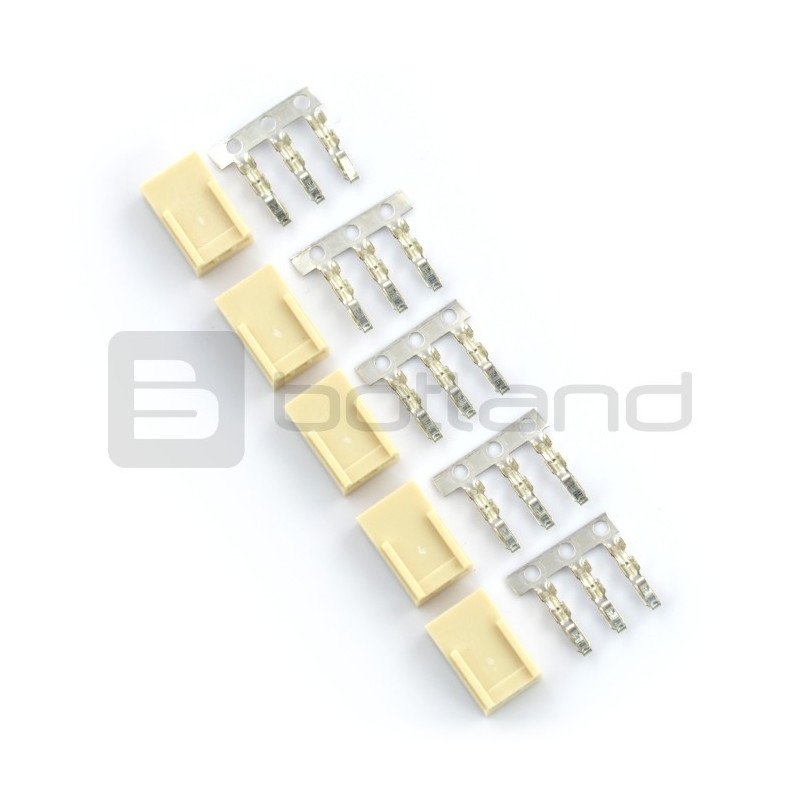 Connector type xxx - 3x1 socket + pins - 5 pcs.