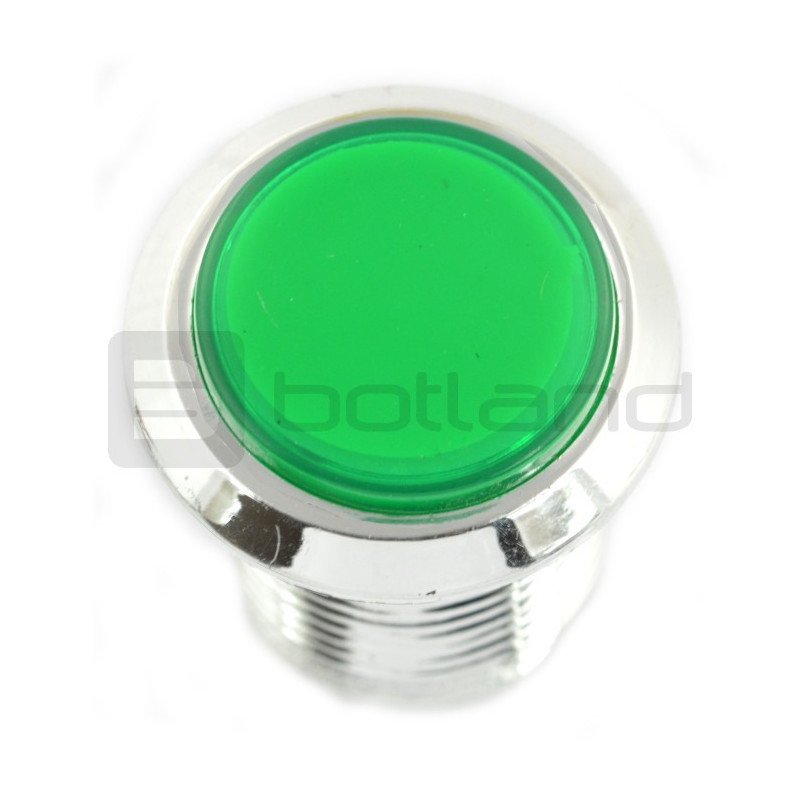 Push Button 3.3cm - green backlight