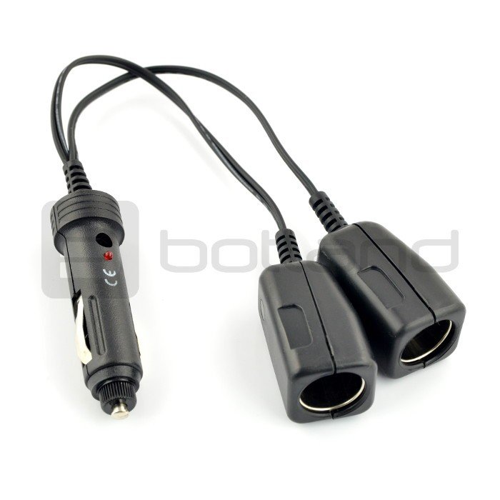 Car cigarette lighter splitter - 2 sockets on wires - Blow