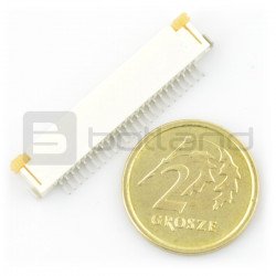 The connector: FFC / FPC ZIF 24 pin, raster 1mm