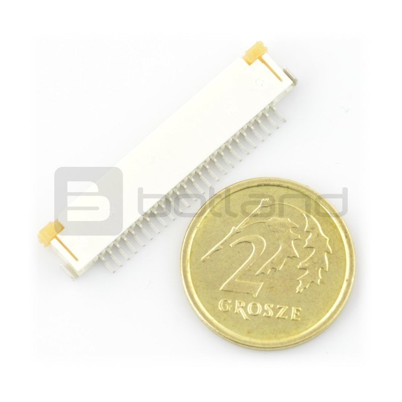 The connector: FFC / FPC ZIF 24 pin, raster 1mm