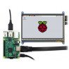 Touch screen capacitive LCD TFT screen 7" 1024x600px HDMI + USB for Raspberry Pi 2/B+ + case black and white - zdjęcie 9
