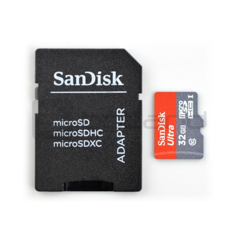 SanDisk Ultra micro SD / SDHC 32GB 533x UHS-I Class 10 memory card with adapter