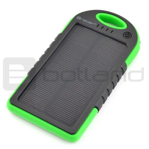 PowerBank Tracer Solar Mobile battery Green 5000mAh