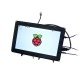 Capacitive touch screen TFT LCD display is a 10.1" 1024x600px for Raspberry Pi 3/2/B+ + case