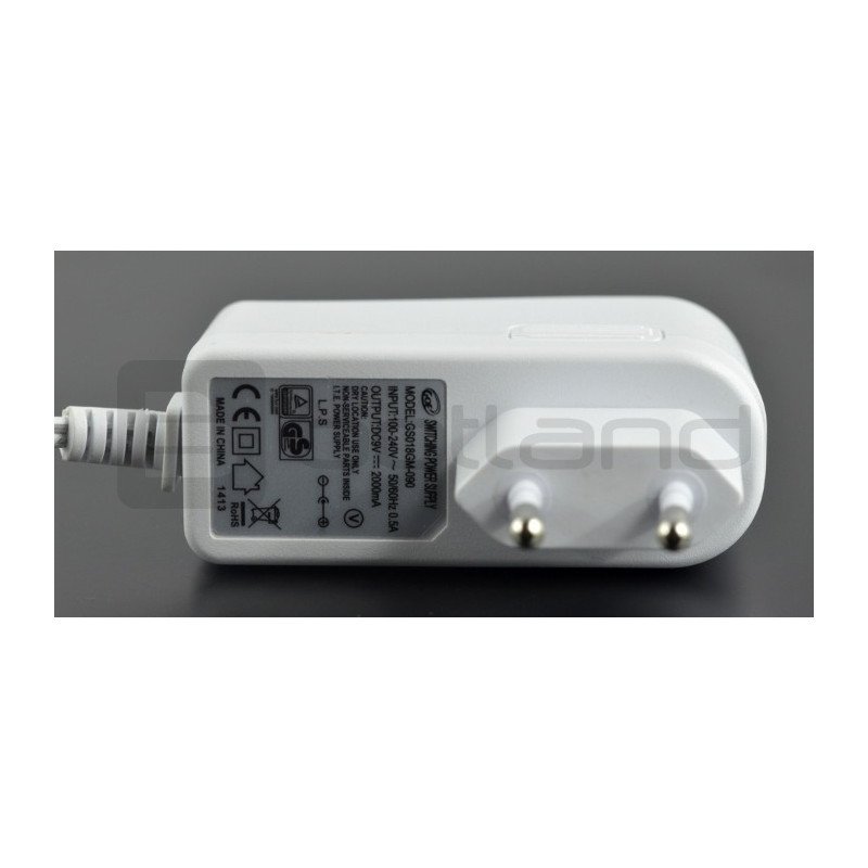9V / 2A switched-mode power supply - 5.5 / 2.5mm DC angle plug