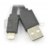 USB cable A - Lightning 8 - flat 1m - zdjęcie 2