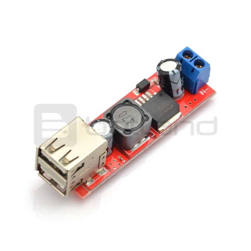DC 6-40V to 5V 3A double USB charge DC-DC step dowan converter module