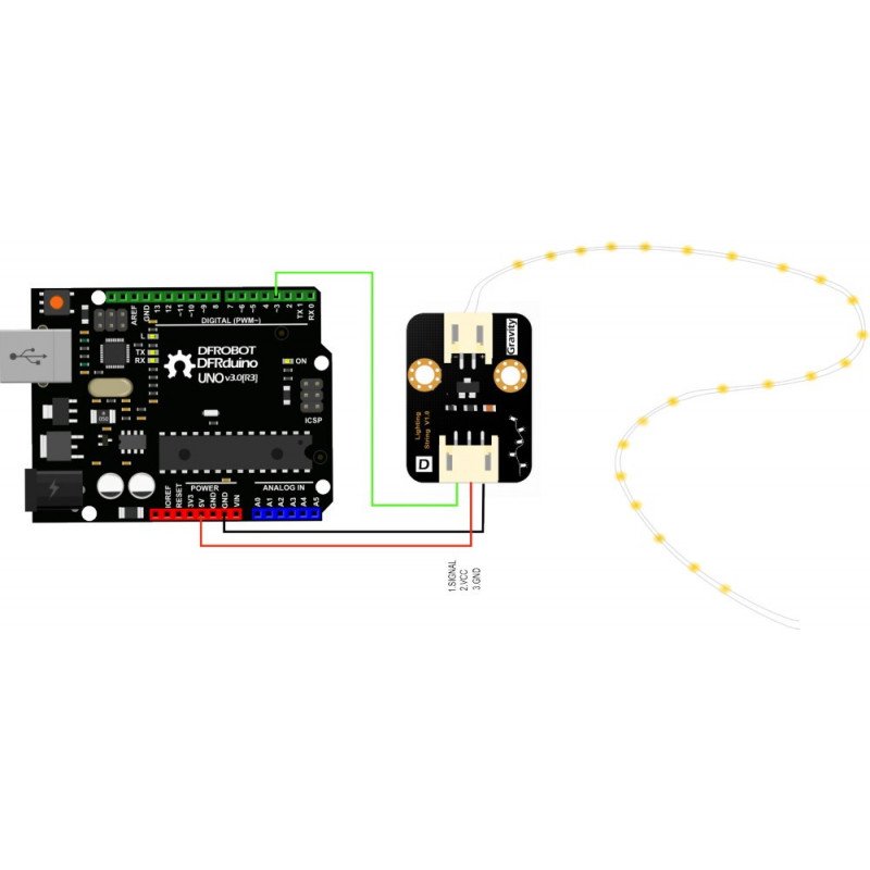 DFRobot Gravity: Digital LED String Lights (Warm White) For Arduino