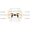 Quadrocopter drone OverMax X-Bee drone 2.3 2.4GHz - 26cm + 2 additional batteries - zdjęcie 5