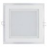 LED panel ART square glass 20x20cm, 16W, 1000lm, AC80-265V, 3000K - white heat - zdjęcie 1
