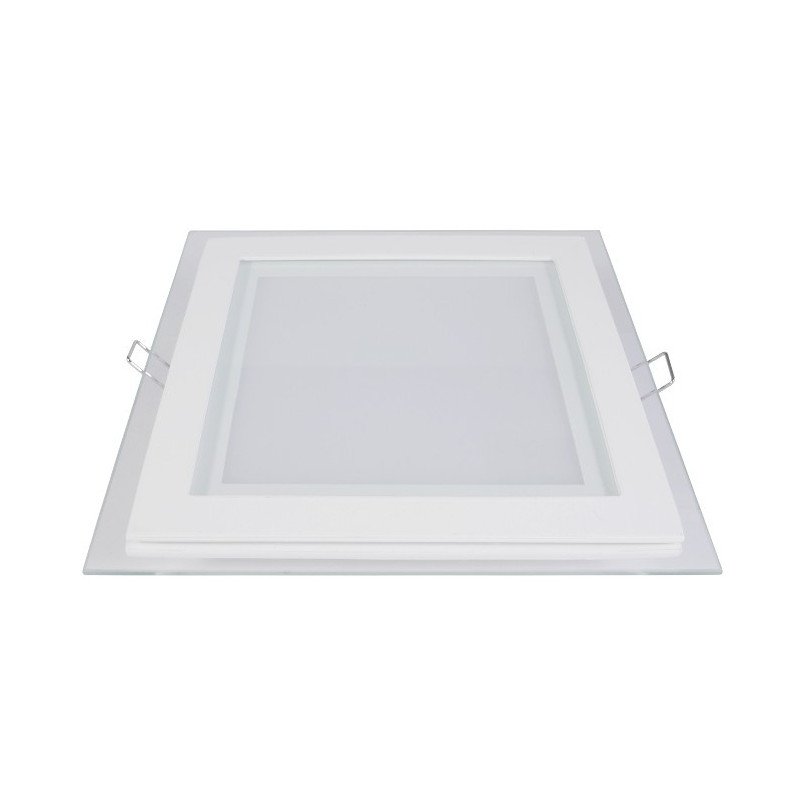 LED panel ART square glass 20x20cm, 16W, 1000lm, AC80-265V, 4000K - white neutral