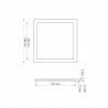 LED panel ART SLIM flush mounted square 30cm, 25W, 1750lm, AC80-265V, 3000K - white heat - zdjęcie 6