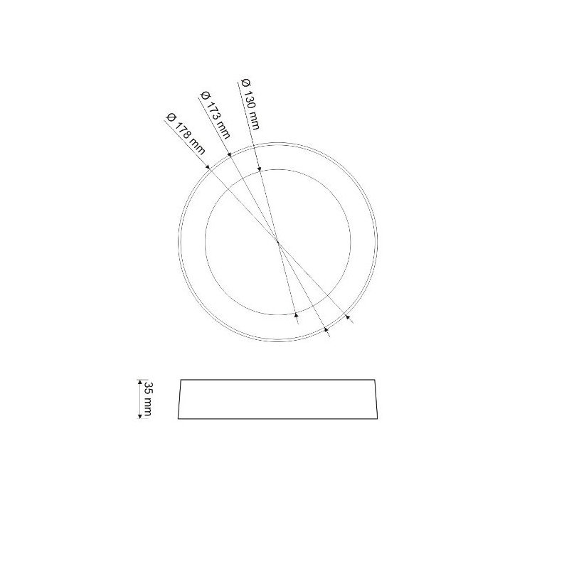 Round surface-mounted ART LED panel 18cm, 12W, 720lm, AC80-265V, 4000K - white neutral