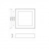 LED panel ART surface-mounted square 18cm, 12W, 720lm, AC80-265V, 4000K - white neutral - zdjęcie 5