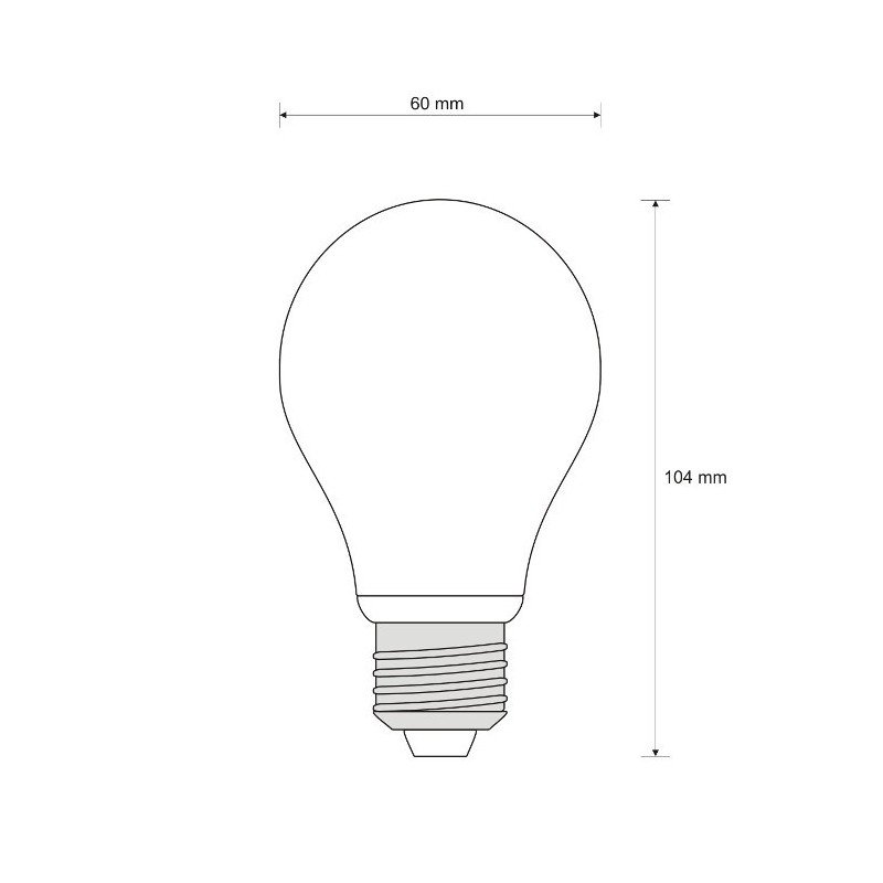 LED bulb ART E27, 7W, 500lm, warm color