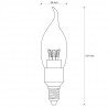 LED ART bulb, transparent candle, E14, 4.5W, 320lm, warm color - zdjęcie 3