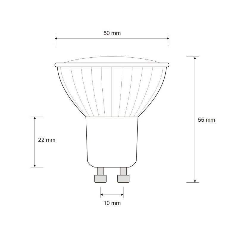 LED ART bulb, ceramic, GU10, 6.5W, 520lm, heat color