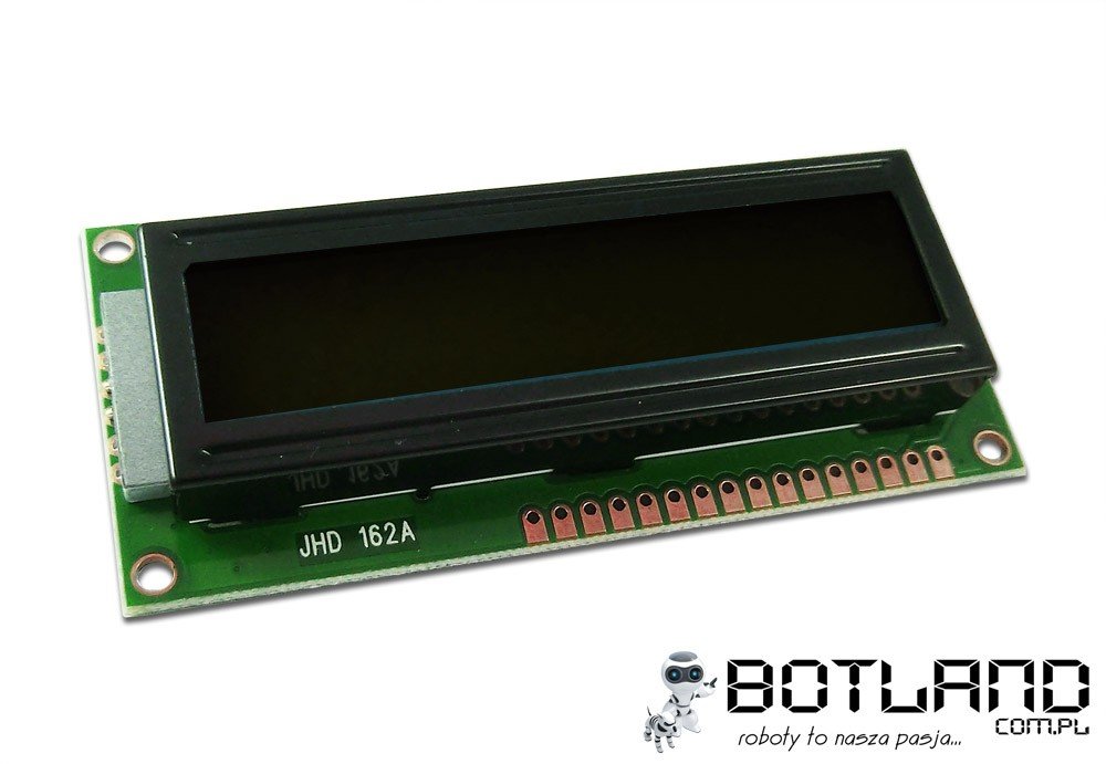 LCD display 2x16 characters black and white