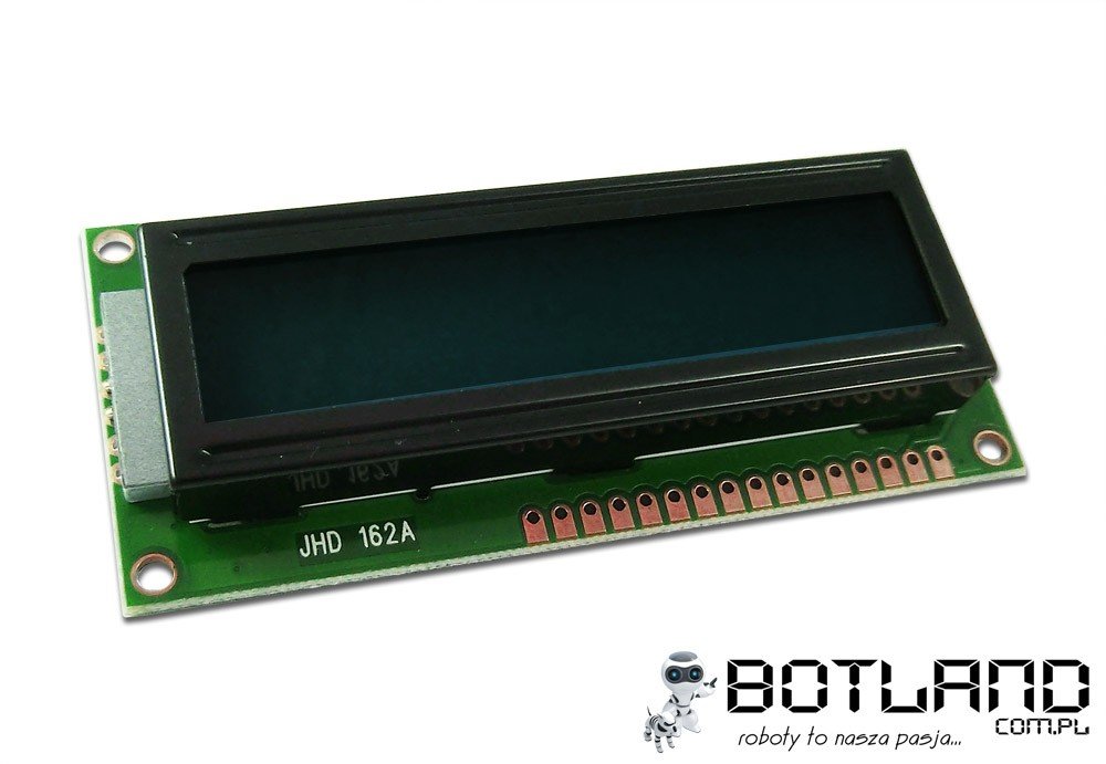 LCD display 2x16 characters black and green