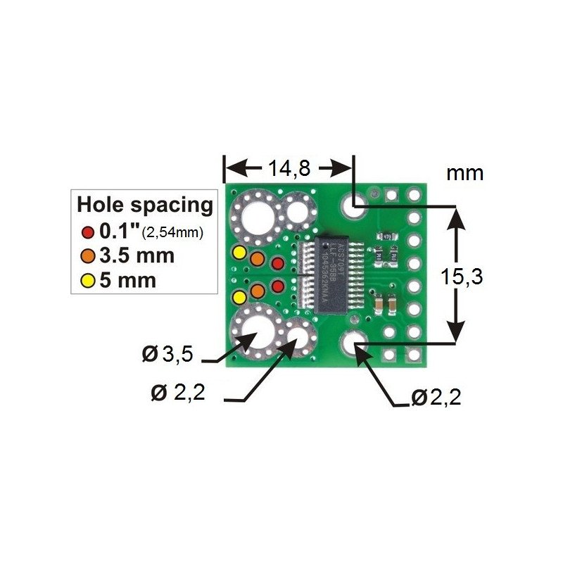 Current sensor ACS709 -75A to + 75A - Pololu module