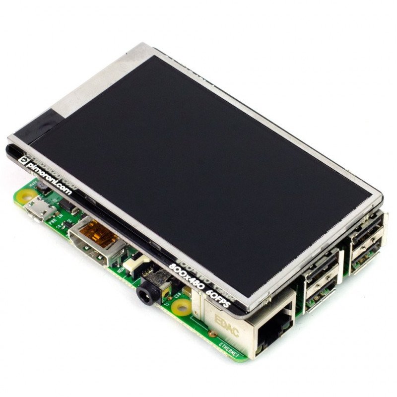 HyperPixel - TFT 3.5'' 800x400px GPIO capacitive LCD touch screen for Raspberry Pi 3/2/B+/Zero
