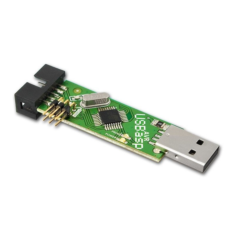 Programmer AVR compatible with USBasp ISP + IDC tape - green