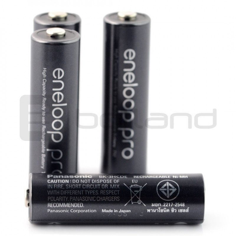Panasonic Eneloop Pro AA, 2550mAh Rechargeable 4-Battery, 2500 Mah