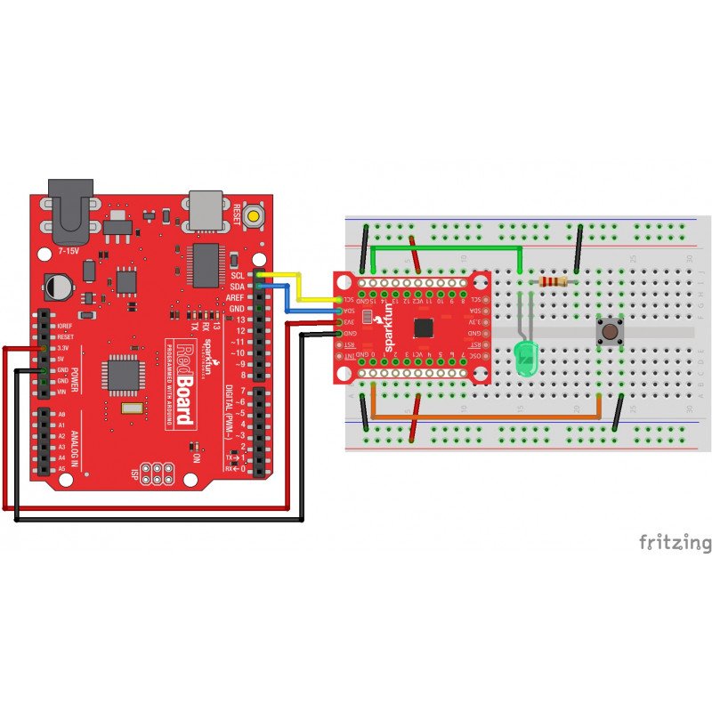 SparkFun SX1509 - 16 I/O pin expander for Arduino