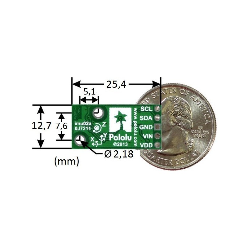 MinIMU-9 v2 - accelerometer, gyroscope and magnetometer - module