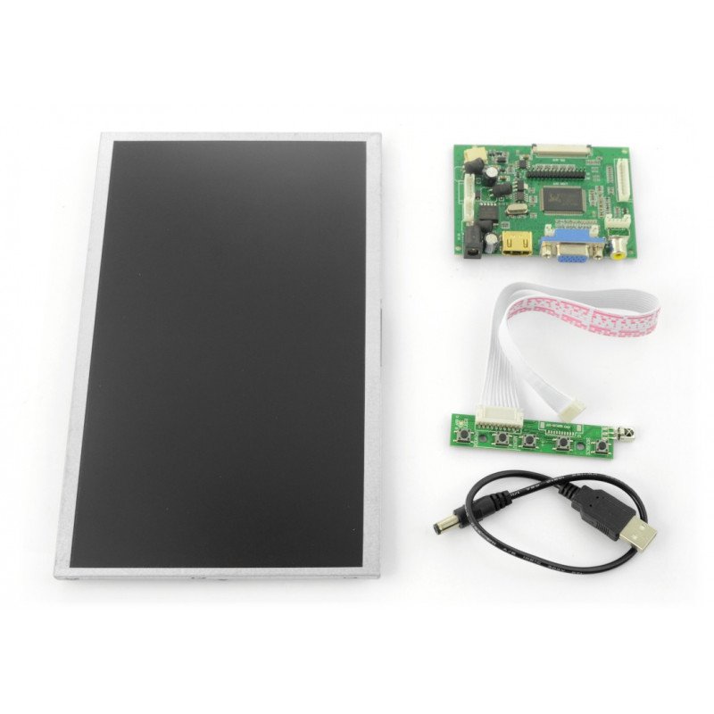 TFT LCD screen, a 10.1" 1024x600px for Raspberry Pi 3/2/B+