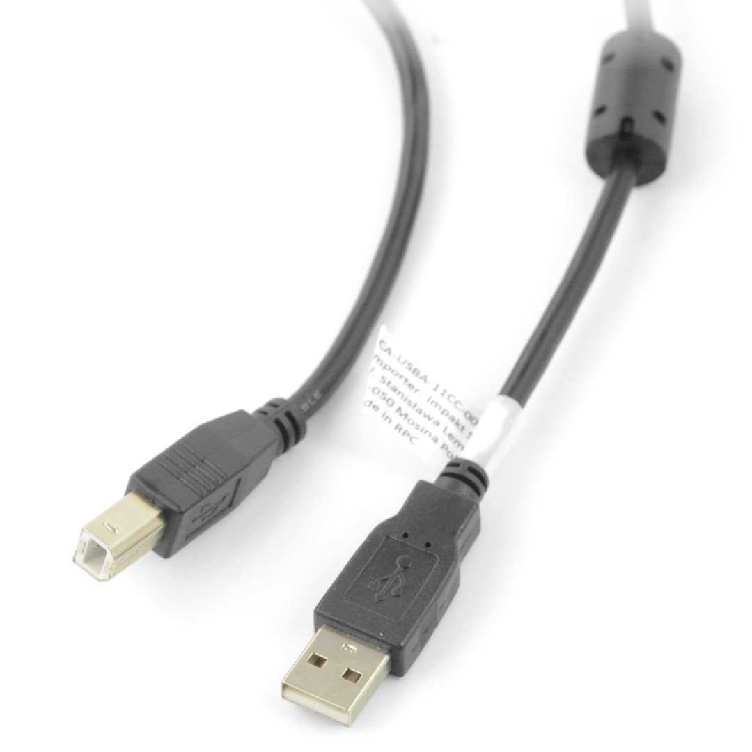 USB cable A - B Lanberg - with ferrite filter - 1.8m
