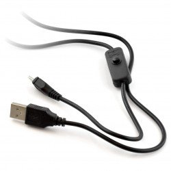 MicroUSB B - A cable with switch - 1.5m_
