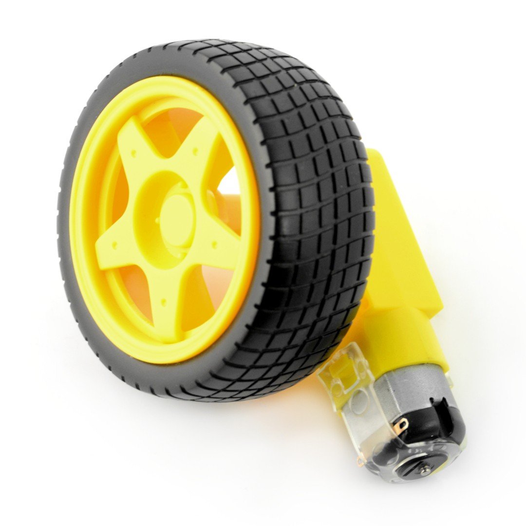 Wheel + DC Motor 65x26mm 5V with 48:1 Gear