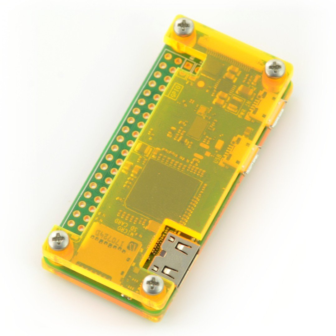 Raspberry Pi Zero Case - Fluo Open - yellow