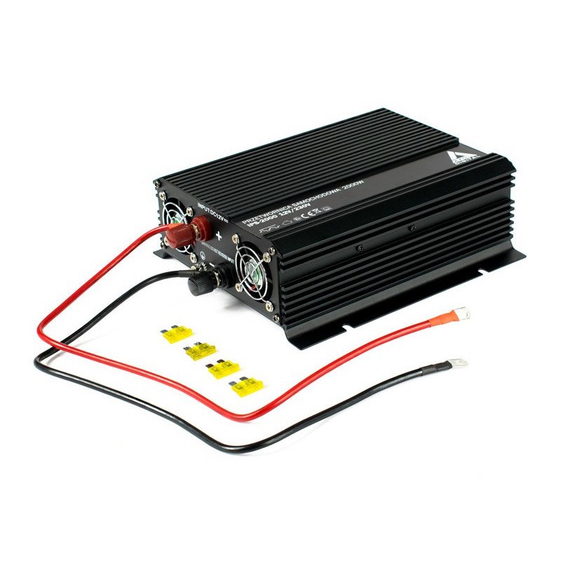 AZO Digital 12 VDC / 230 VAC IPS-1200D 1200W voltage converter with display