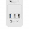 Power strip with protection - 3 sockets + 3USB with QuickCharge3.0 - BlitzWolf BW-PS1 - zdjęcie 5