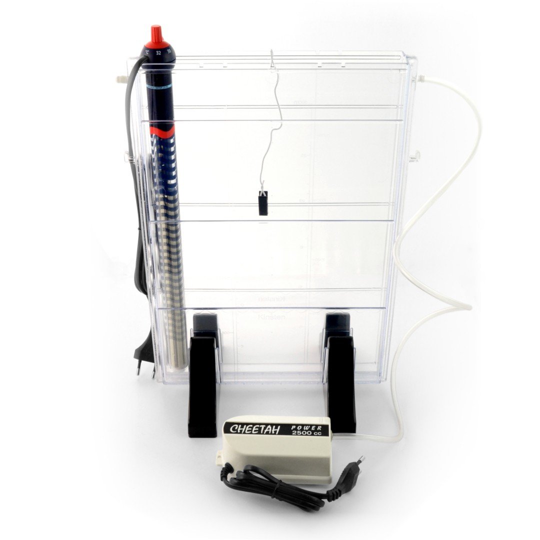 Tile etching tank with pump and heater - 2.5 l