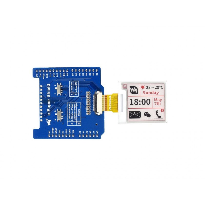 Waveshare Universal e-Paper Raw Panel Driver Shield for Arduino - SPI